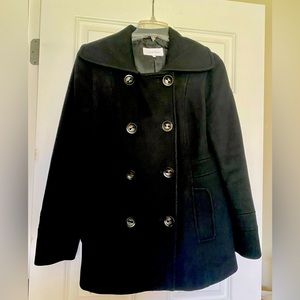 Calvin Klein Women’s classic black wool coat size 6